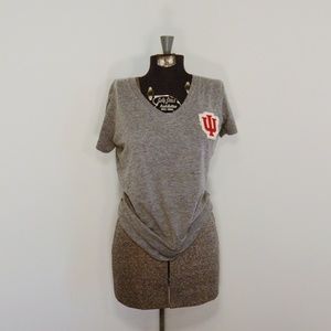 Indiana University IU Heather Gray V-Neck T-shirt
